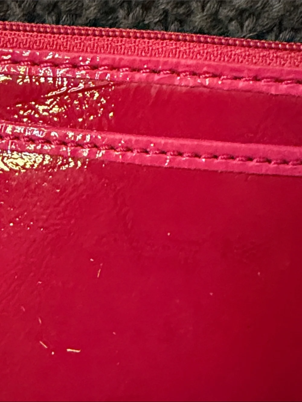 Coach Poppy Patent Leather Zip Card Case - Bright Pink